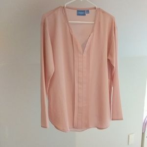 Simply Vera Vera Wang pink blush blouse